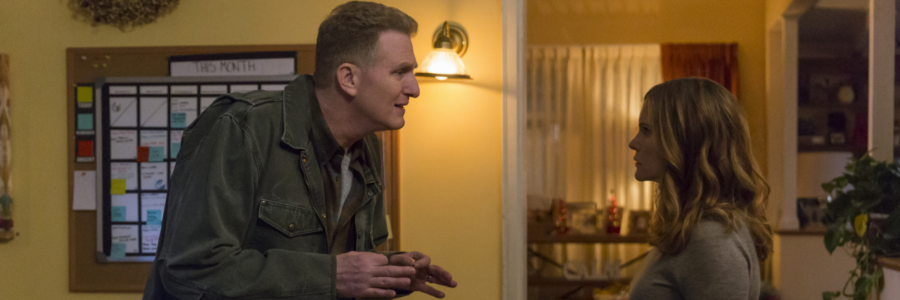 'Atypical' Season 2, Episode 6 Recap: 'In the Dragon's Lair' Elsa and Doug arguing in the kitchen of their house.