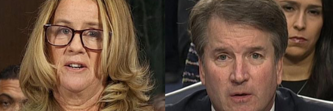 What to Do If the Kavanaugh, Dr. Ford Hearing Is Difficult to You Side by side photos of Dr. Ford and Judge Kavanaugh