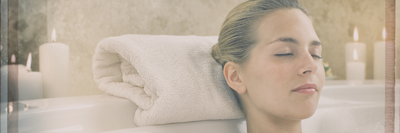 The Value of Self-Care, Whether You Have a Disability or Not Woman bathing.