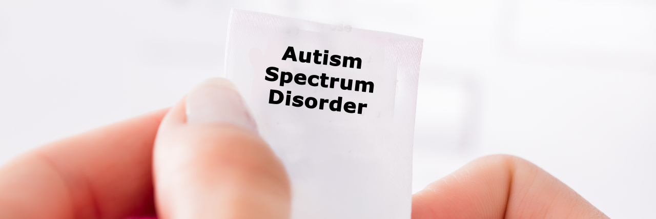 Label that says autism spectrum disorder.