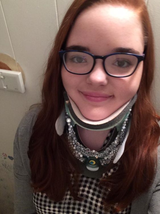 Bedazzled neck brace