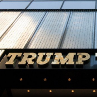 Outside sign for Trump Tower