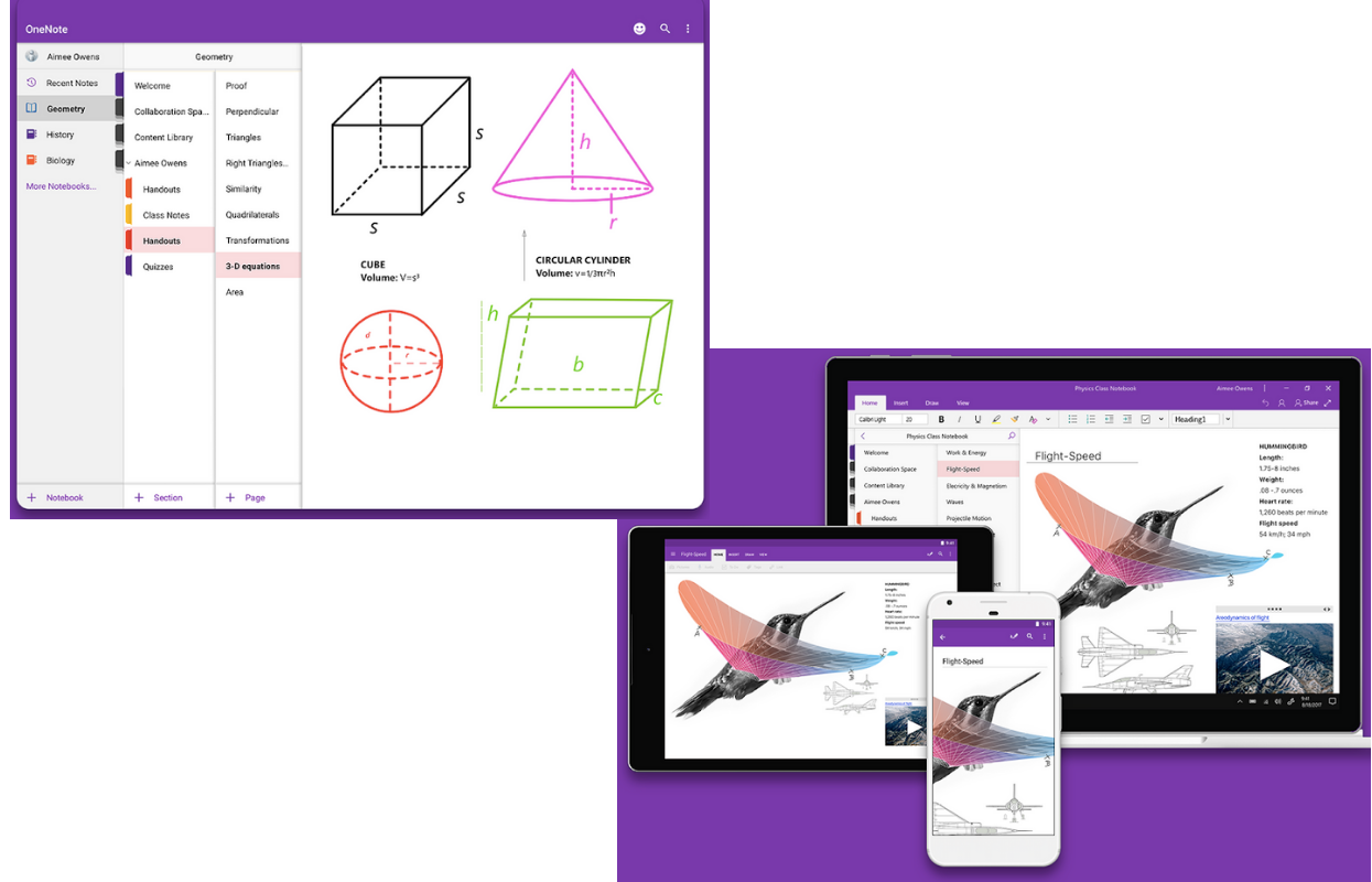 screenshots of microsoft onenote app