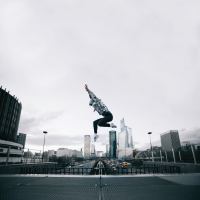 Person jumping.