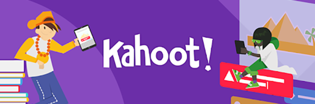 Kahoot app.