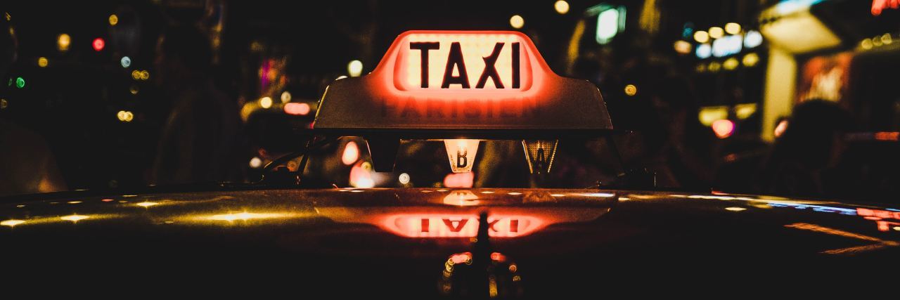 A picture of a taxi cab.