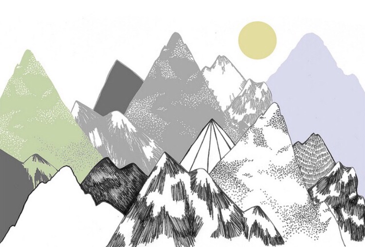 graphic image of mountains