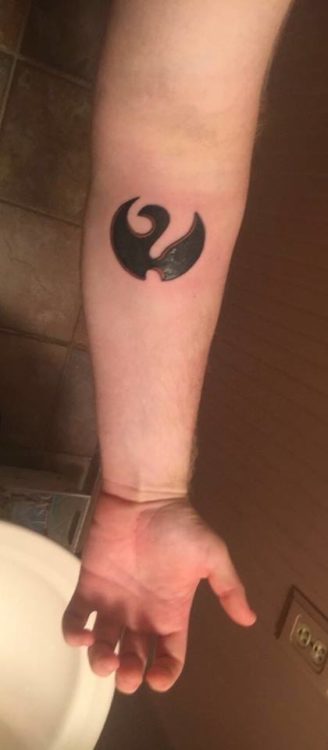 A question mark tattoo 