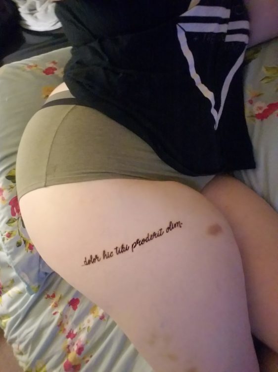 latin words on thigh