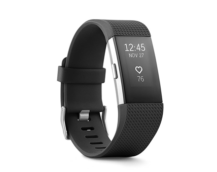 A black Fitbit Charge 2