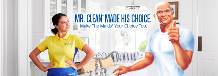 A maid and Mister Clean