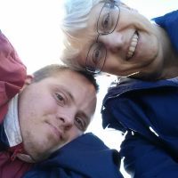 Mother and son selfie
