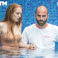 Greece's Next Top Model Contestant Sofia with lifeguard