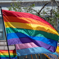 LGBT pride flag.