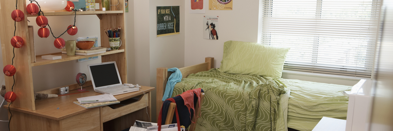Succeeding At University With Cerebral Palsy College dorm room.