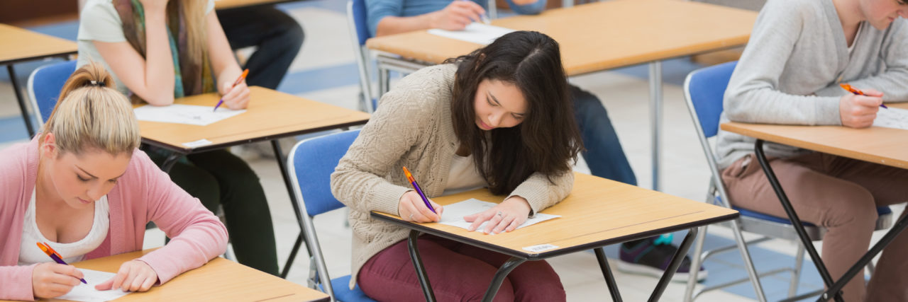 Being Questioned When I Need Disability Accommodations Students taking exam.
