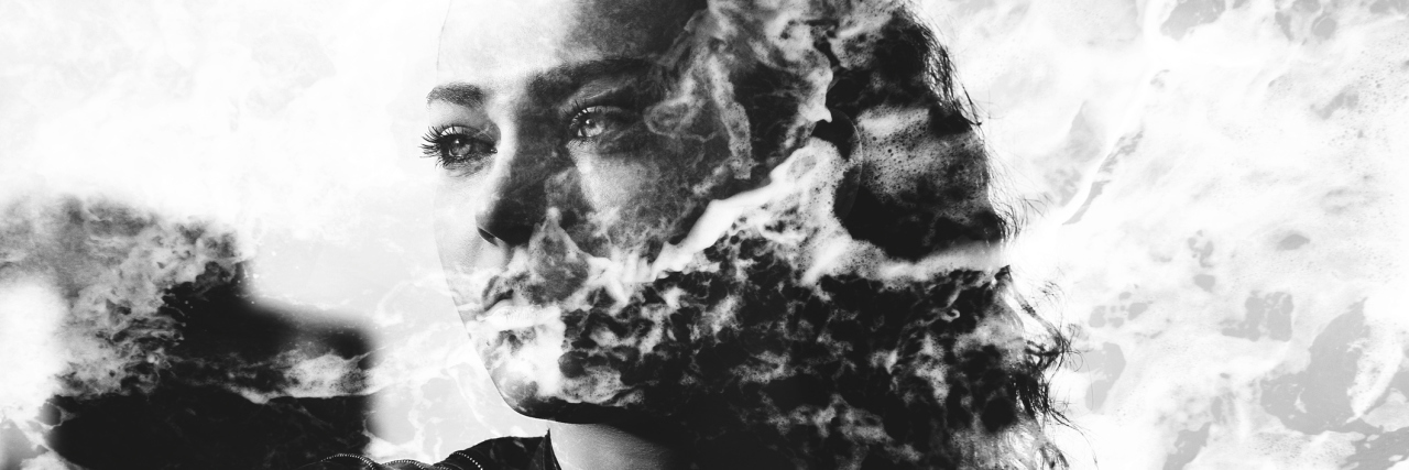 Why Having a Chronic Illness Never Makes You a 'Burden' Double exposure of girl with gorgeous eyes and sea foam