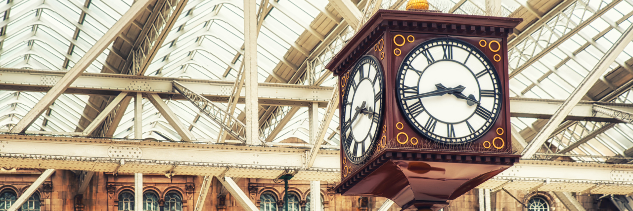 Living With Tricuspid Atresia The Clock in Central Station, Glasgow.