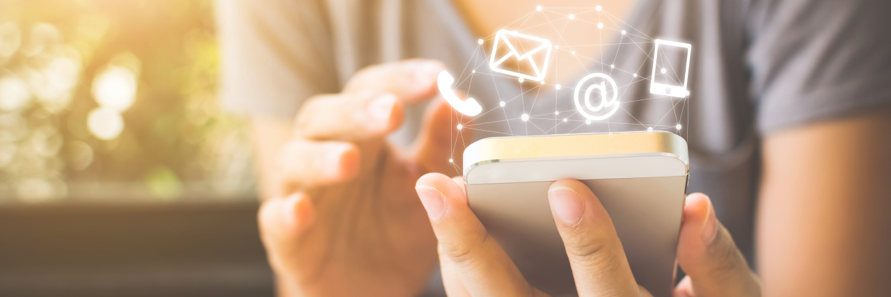 13 Apps for People With Chronic Illness and Disability Woman using smart phone app.