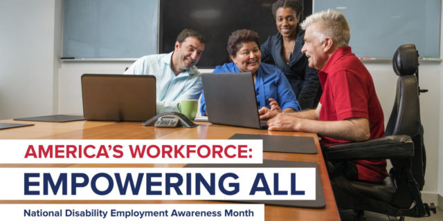 Disabilities Affect 74 Percent of Likely Voters Text: America's Workforce: Empowering All, National Disability Employment Awareness Month, #NDEAM, dol.gov/odep