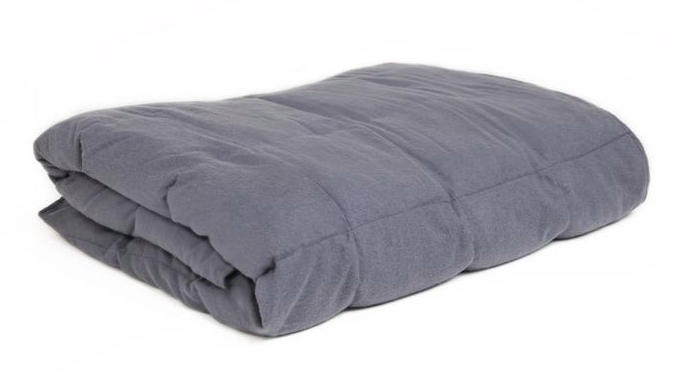 charcoal weighted blanket from Weighting Comforts