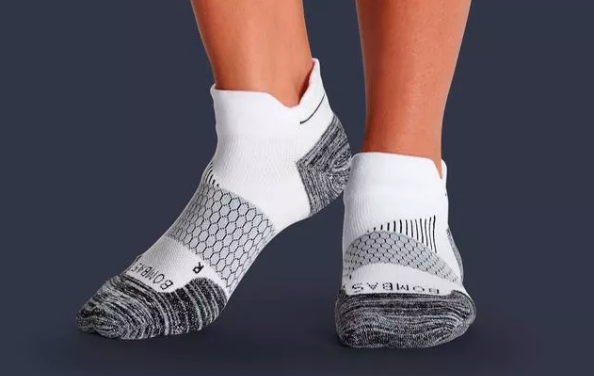 bombas white and gray socks