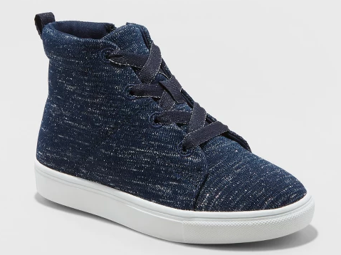 blue high top sneaker