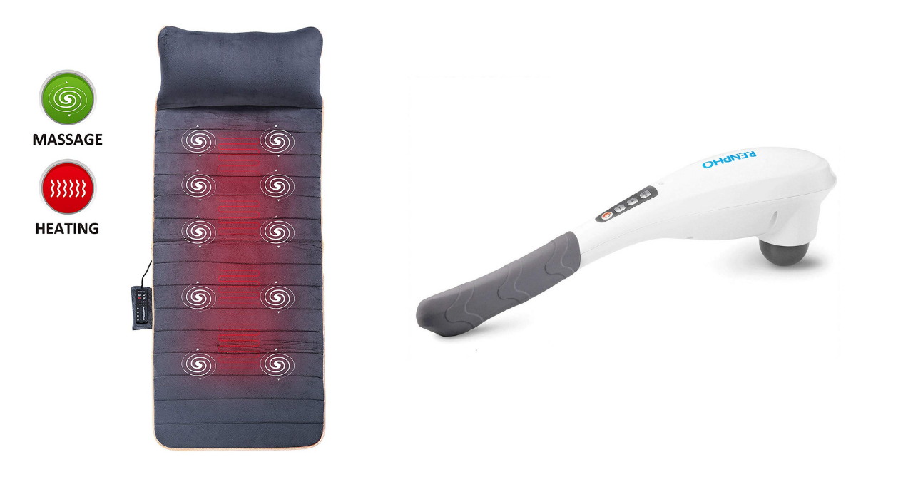 massage mat and handheld deep tissue massager