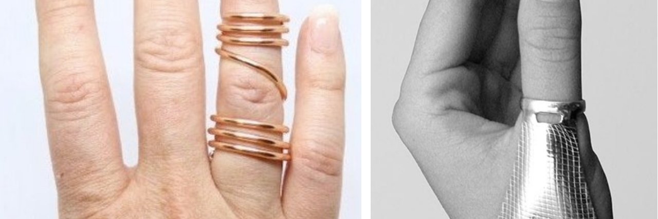 15 Pretty Ring Splint Jewelry for Ehlers-Danlos Syndrome, Arthritis two ring splints