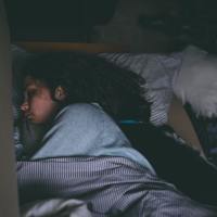 woman asleep in bed
