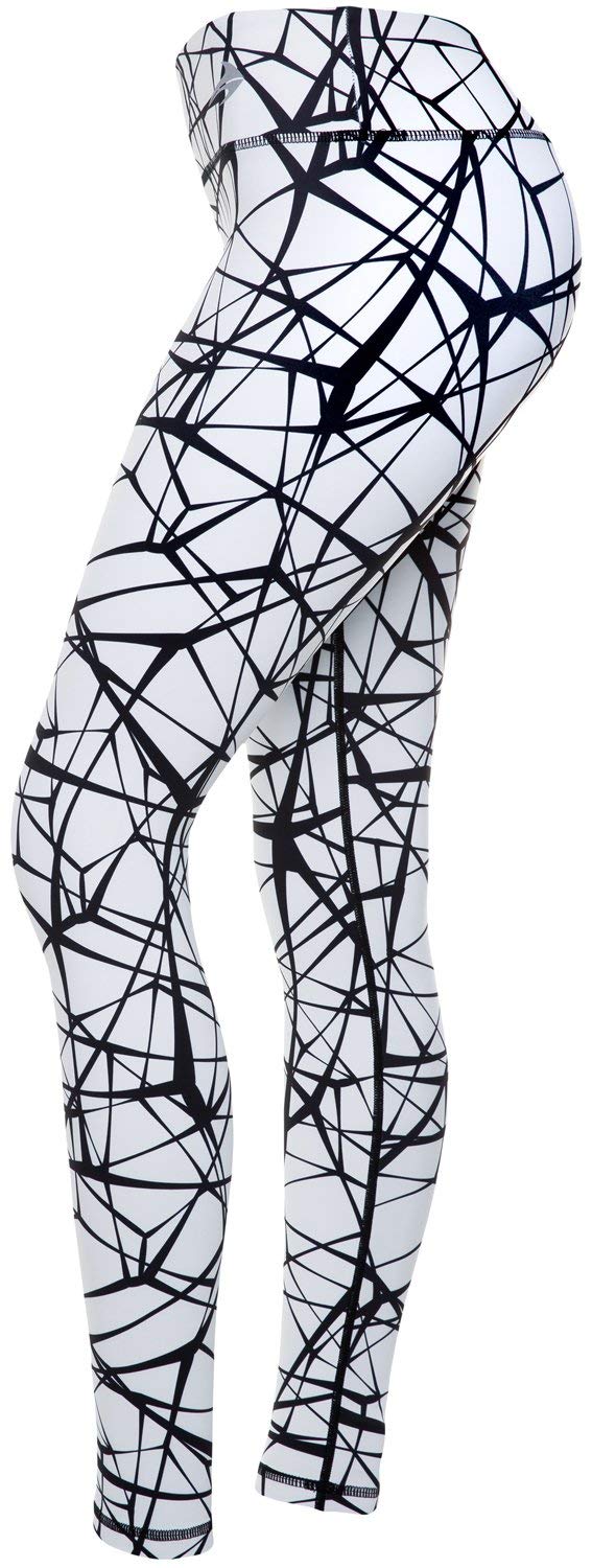 black and white high waisted compression leggings