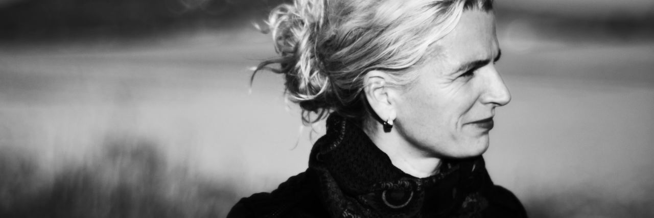 Misconceptions About Anxiety black and white photo of older woman at shore looking away