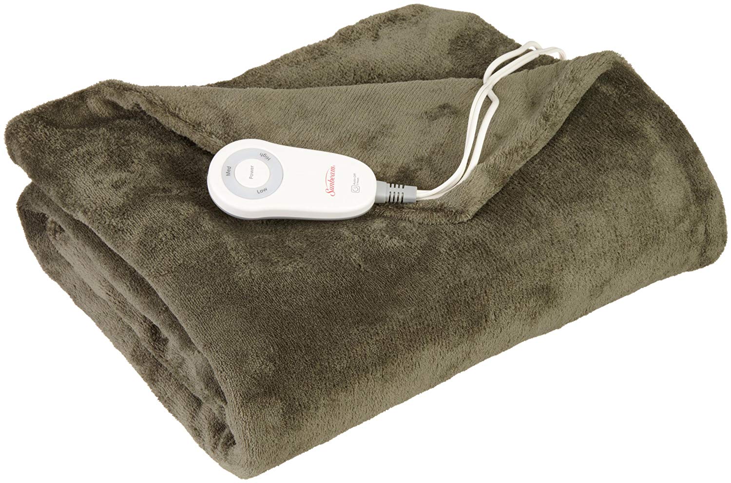 Sunbeam microplush heated throw blanket