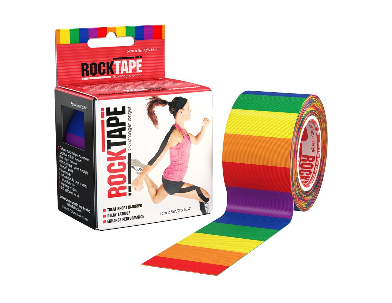rainbow colored rock tape