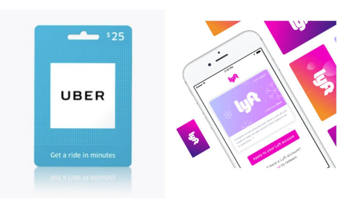 uber and lyft gift cards