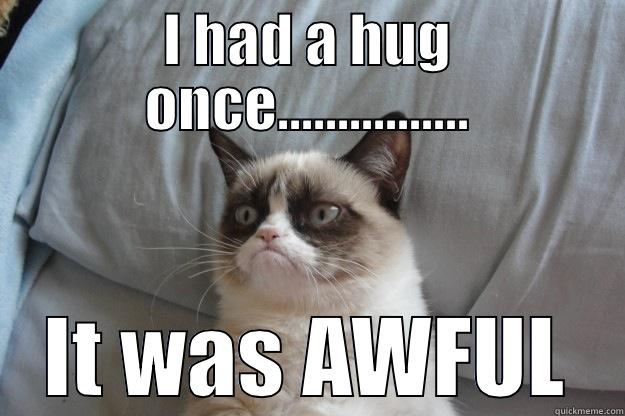 I had a hug once... it was awful