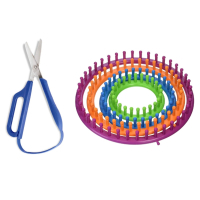 Hand aid ball grip, easy grip scissors with loop and set of knitting looms