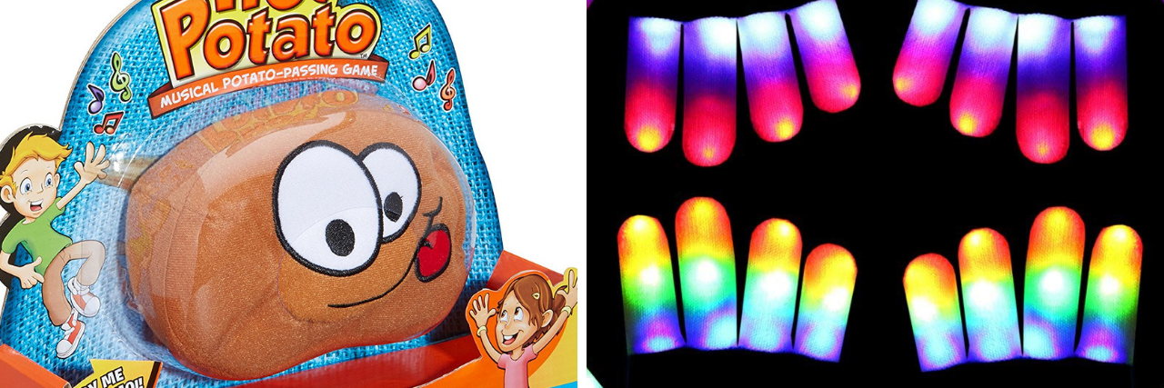 Gifts for Nonverbal Kids That Help Them Interact With Others Hor potato and glow in the dark gloves