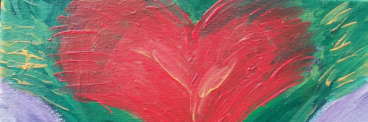 A painting of a heart