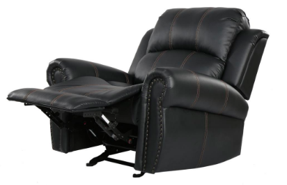 black leather recliner chair