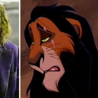 Heath Ledger as The Joker and Scar from Lion King