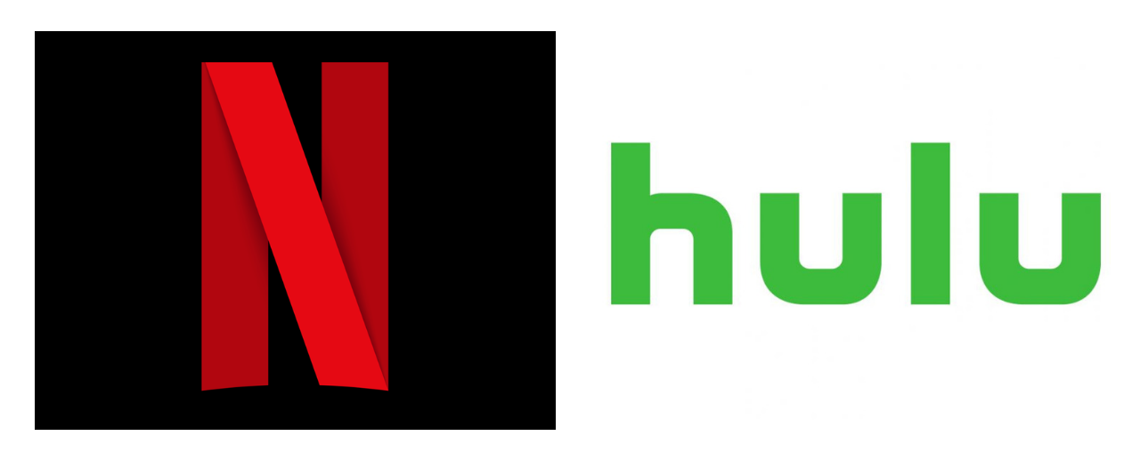 netflix and hulu logos