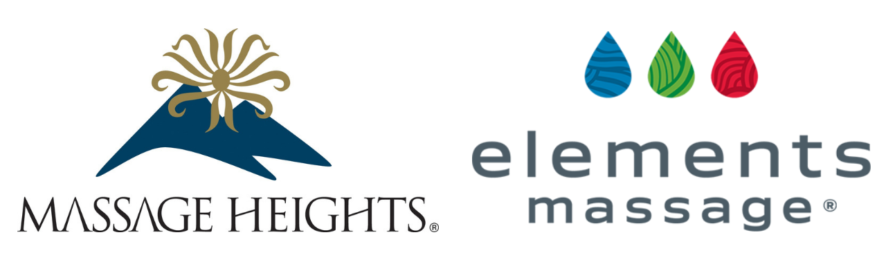 massage heights and elements massage logos