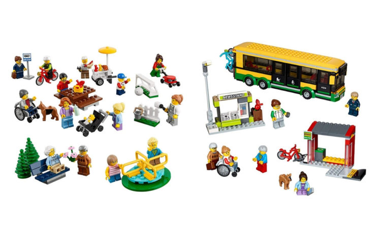 Lego City Town Fun in the Park — City People pack and City Town Bus Station building kit