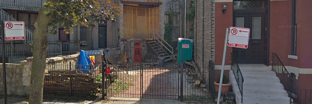Chicago Neighborhood Fights Home Remodel for Disabled Girl The house at the center of the accessibility fight, as seen from the back where the garage is to be built.