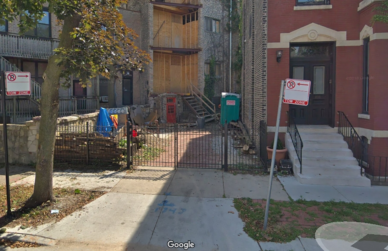 The house at the center of the accessibility fight, as seen from the back where the garage is to be built.