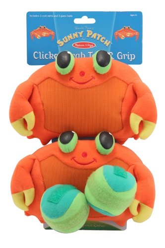 Melissa & Doug Sunny Patch Clicker Crab Toss and Grip Catching Game With 2 Balls