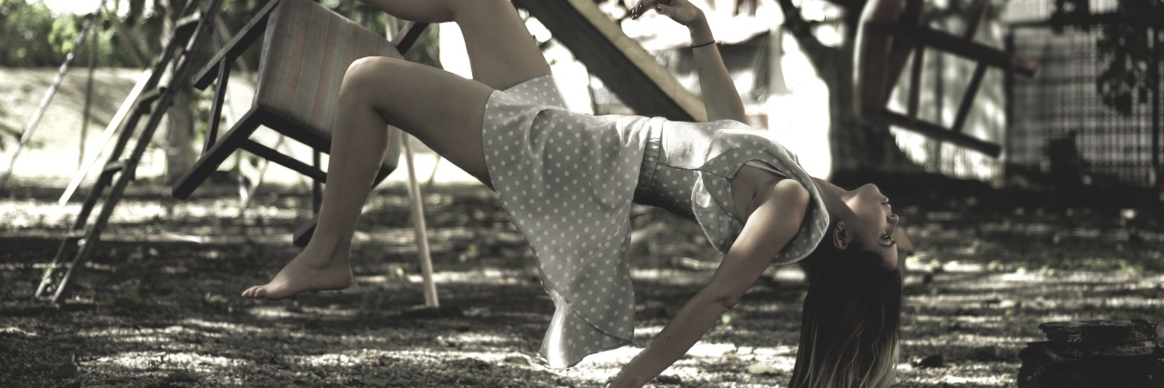 What Being Recovered From BPD Really Looks Like floating woman in woods lying on back
