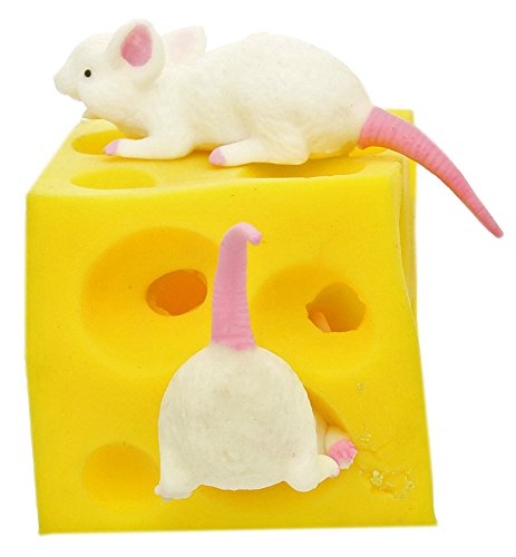 Adults and children with autism love this stretchy mice and cheese toy. Squeezable fidget toy.