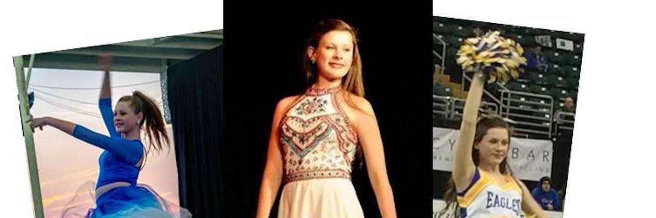 Mother Charged for Teenager's Death From Diabetic Ketoacidosis three photos of Emily Hampshire dancing and cheerleading